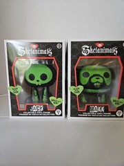 Lot Of 2 Skelanimals Glow In The Dark Jack and Maxx Collectible Vinyl Figures