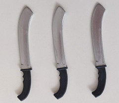 3x GI Joe Classified Zanya CURVED KNIFE MACHETE Custom Fodder Marvel Legends