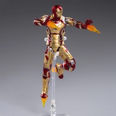 Marvel Avengers Iron Man Mark 42 MK42 Ironman Toy LED Light Action Figure Model