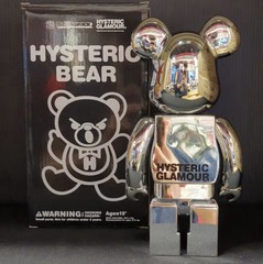 Hysteric Glamour Bear 400% Bearbrick Rare Chrome Silver Be@rbrick Limited