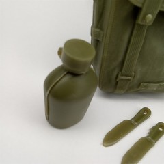 Vintage 1960s Louis Marx Stony Smith Combat Field Pack Mess Kit
