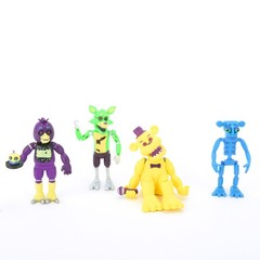 Five Nights At Freddy 2″ 4 Blacklight Figure Set Foxy Golden Ballon Toys