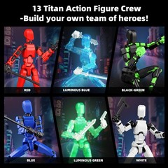 Luminous 13 Action Figure 1.8 x 1.15 x 1.58 inches, 6pcs 13 Set