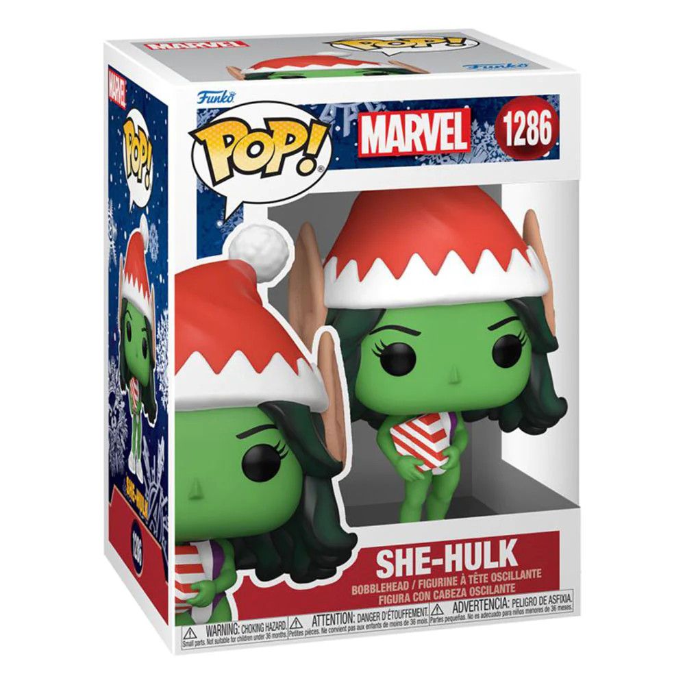 Funko Pop Marvel Comics Holiday She Hulk Vinyl Figure Ages 3 Years and Up