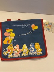 Vintage Care Bears 1982 American Greetings Small Backpack Travel Bag NOS