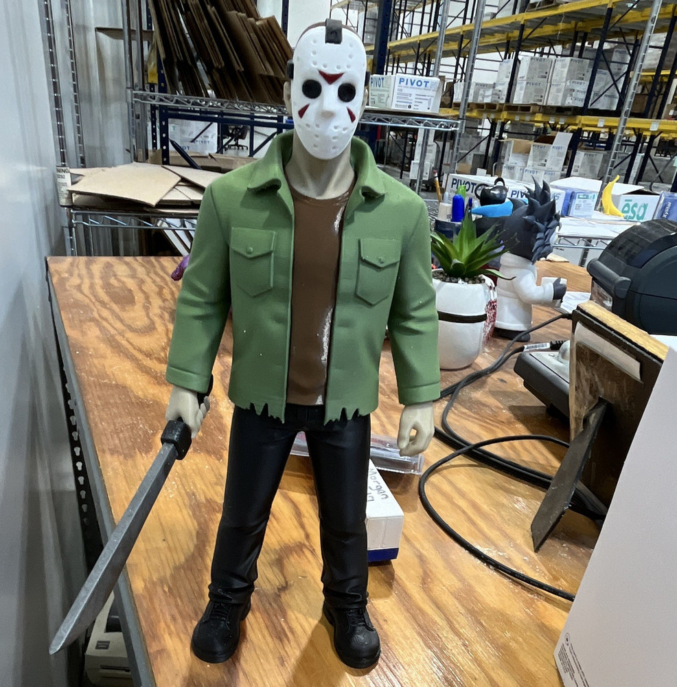 Jason Voorhees Action Figure w/ Machete Plastic Green Brown Black White