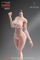 YM507 1/6 Big Bust Slender Waist Muscular Female Body Pale+Details 12” Figure
