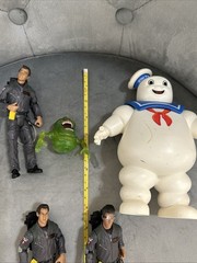 2009 Ghostbusters Toys Figure Lot + Slimer & 2017 Playmobil Stay Puft AS IS READ