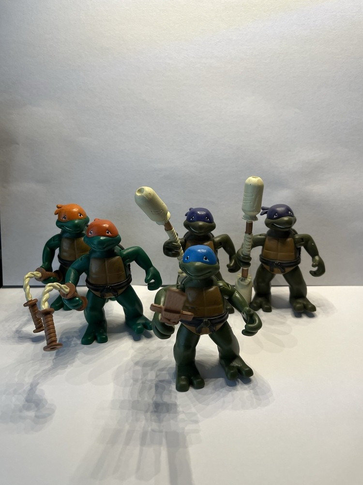 TMNT Toddler Turtle 3inch Action Figure Lot Of 6 Ninja Turtles