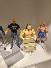 WWE Deluxe Aggression Lot of 6 Figures with Accessories Jakks Pacific Figures