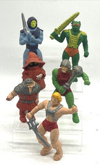 Set of 6 Vintage He-Man MOTU Rubber Erasers / Figures – Made in Hong Kong