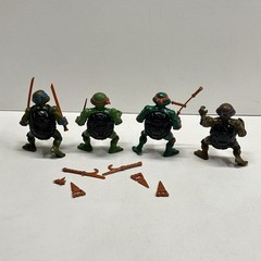 Vintage 1988 TMNT Ninja Turtles Playmates Leo, Raph, Donatello, Michelangelo