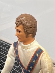 1972 Ideal Toys Evel Knievel Figure Bendy Rubber w/ Shoes Helmet Belt VTG 1970s