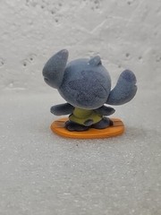 Disney Doorables Flocked Stitch Set of 4 Surfer Laying Hero and Puppy Pose