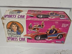 Vintage 1977 Bionic Woman & Original 70’s Sports Car Kenner Toy TV Show W Box !