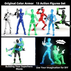 T13 6PCS Articulated Robot Action Figures – Ideal for Creative Play and Learning