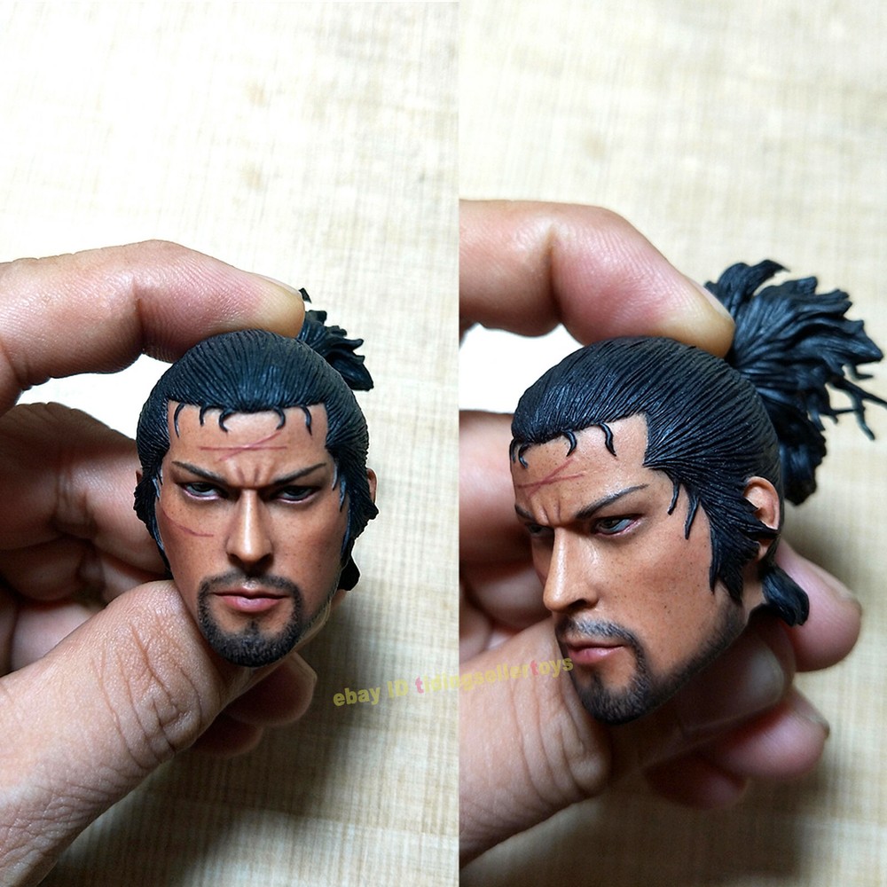 Wolfking 1/6 Miyamoto Musashi Head Sculpt For 12” Action Figure IN STOCK