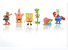 SpongeBob Characters-6 figures-PVC-NEXT DAY FREE SHIPPING