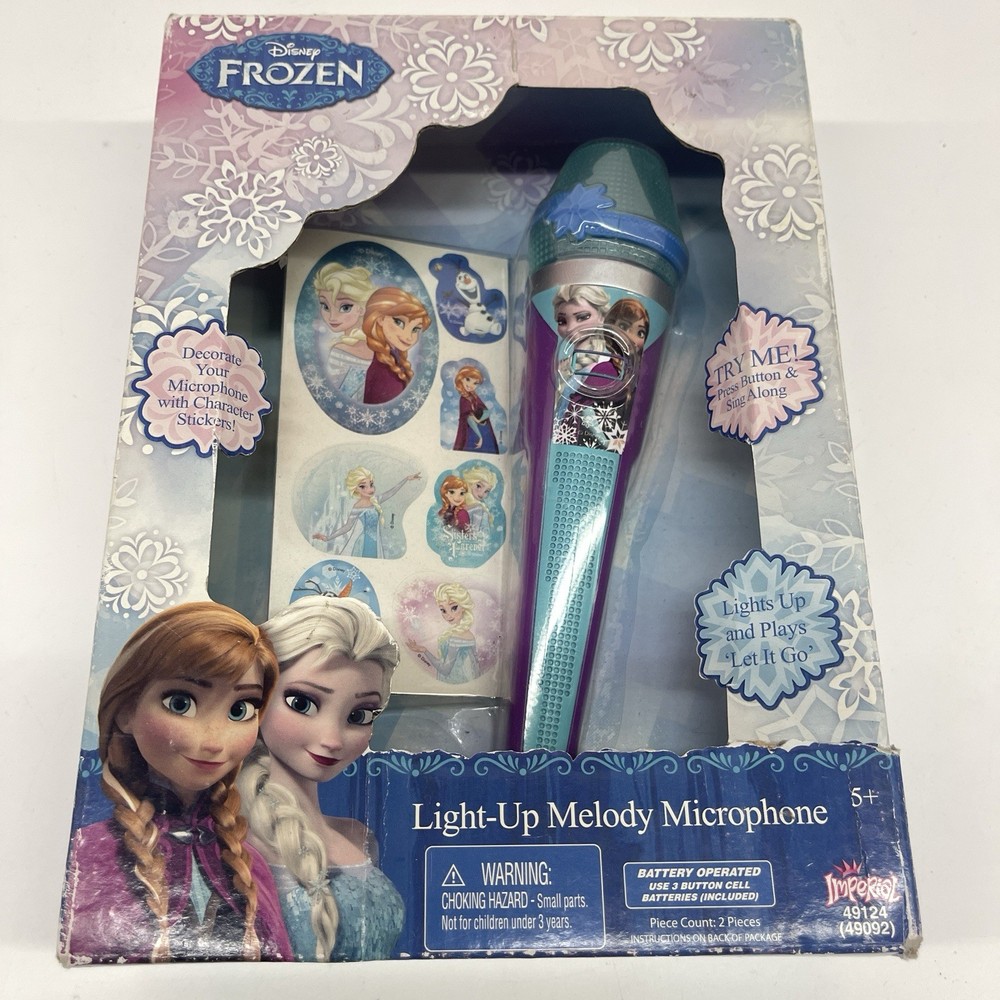 Disney Frozen Light Up Melody Microphone Elsa Anna Let It Go New In Box