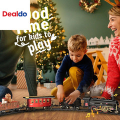 Train Set – Alloy Train Toys for Boys W/Glowing Carriage,Toy Train W/Smokes, Lig
