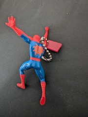 2011 Spider-Man figure vintage 2″ PVC figure classic silver-toned ball bead…