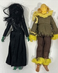 Vintage 1970s Mego Wizard Of Oz Action Figure Dolls Dorothy Witch Scarecrow Lot