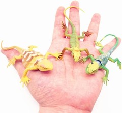 12 Pcs Artificial Reptile Lizard Figures Colorful Fake Lizard Educational Toys