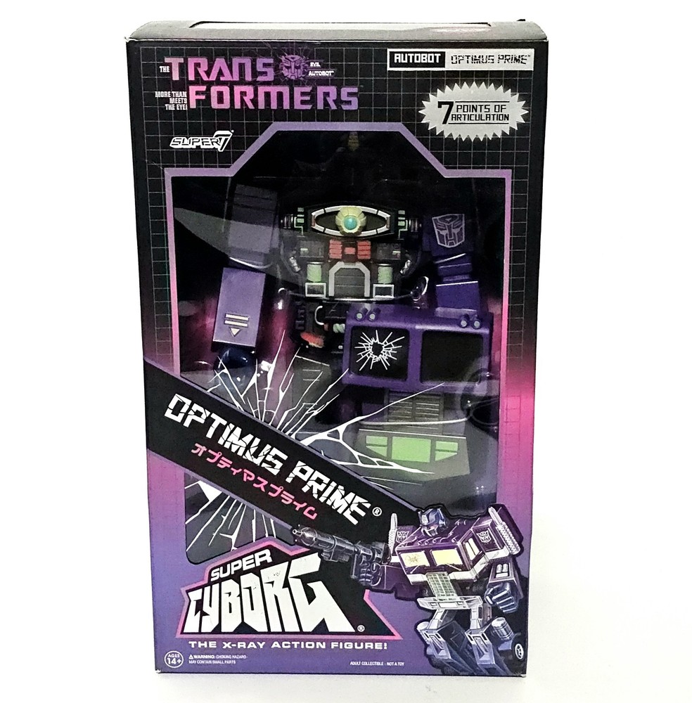 Transformers Optimus Prime Super Cyborg the X-Ray Action Figure Super7 11 Inch