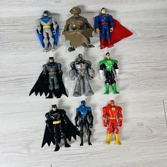 Batman Brave Bold Figure Lot JLU Blue Flash Green Man Bat Cyborg Superman Toy DC