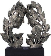 Nemesis Now Natural Emotion – Love 31cm, Resin, Silver, Touching Heads Leaves Sc