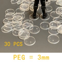 【Peg is 3mm】Lot 30 pcs Display Stands BASE Fits 6” Action Figure Toy gifts Lot
