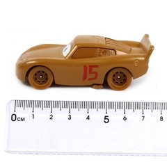2Pcs Disney Pixar Car No.15 Muddy McQueen Mack Hauler Truck 1:55 Diecast Toy Set