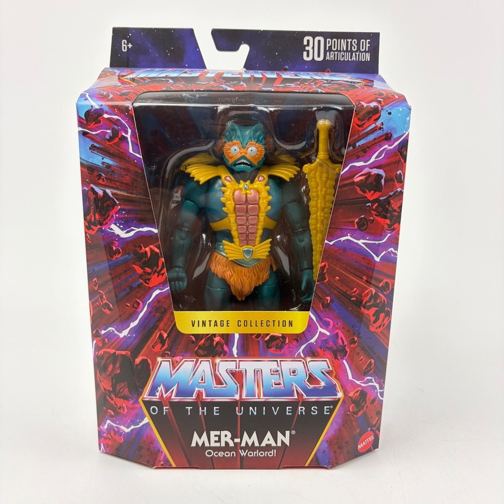 Mattel Masters of the Universe Mer-Man Figure Vintage Collection New In Hand