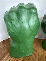 ✨MARVEL INCREDIBLE HULK FOAM SMASH FIST HANDS GLOVES 03 UNIVERSAL WORKING SOUND