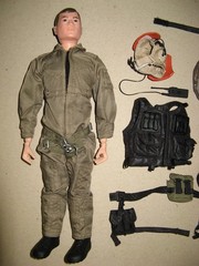 2000s? GI Joe Hasbro 12” Masterpiece Figure, Pilot Uniform & Other Equipment