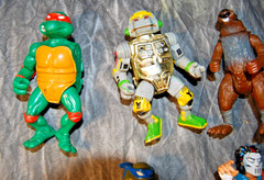Vintage TMNT Figure Lot 1988-1991 Playmates Casey Jones Metalhead Splinter Leo