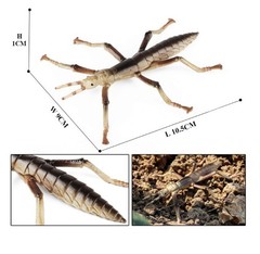 10cm Mini Bamboo Worm Insect PVC Toy Animal Figure Doll Kids Gift