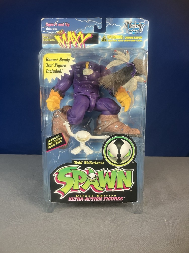 SAM KEITH The MAXX Figure & Bonus Isz Spawn McFarlane Toys 1996 Slightly Opened