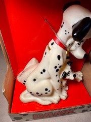 Vintage 101 Dalmatians Rubber Coin Bank Disney Character Collectible Toys