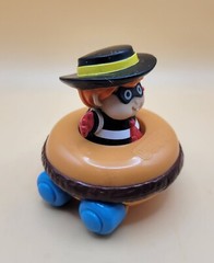 2 Vintage Fast Food Toys ~ 1989 BK Lickety Split Racer & 1996 Hamburgler Racer🍔