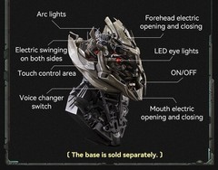 Megatron English Voice-controlled Wearable 1/1 Helmet With Led Eye Halloween 1pc