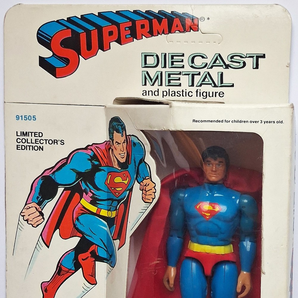 vintage MEGO die cast SUPERMAN action FIGURE metal 1979 boxed DC comic WGSH rare