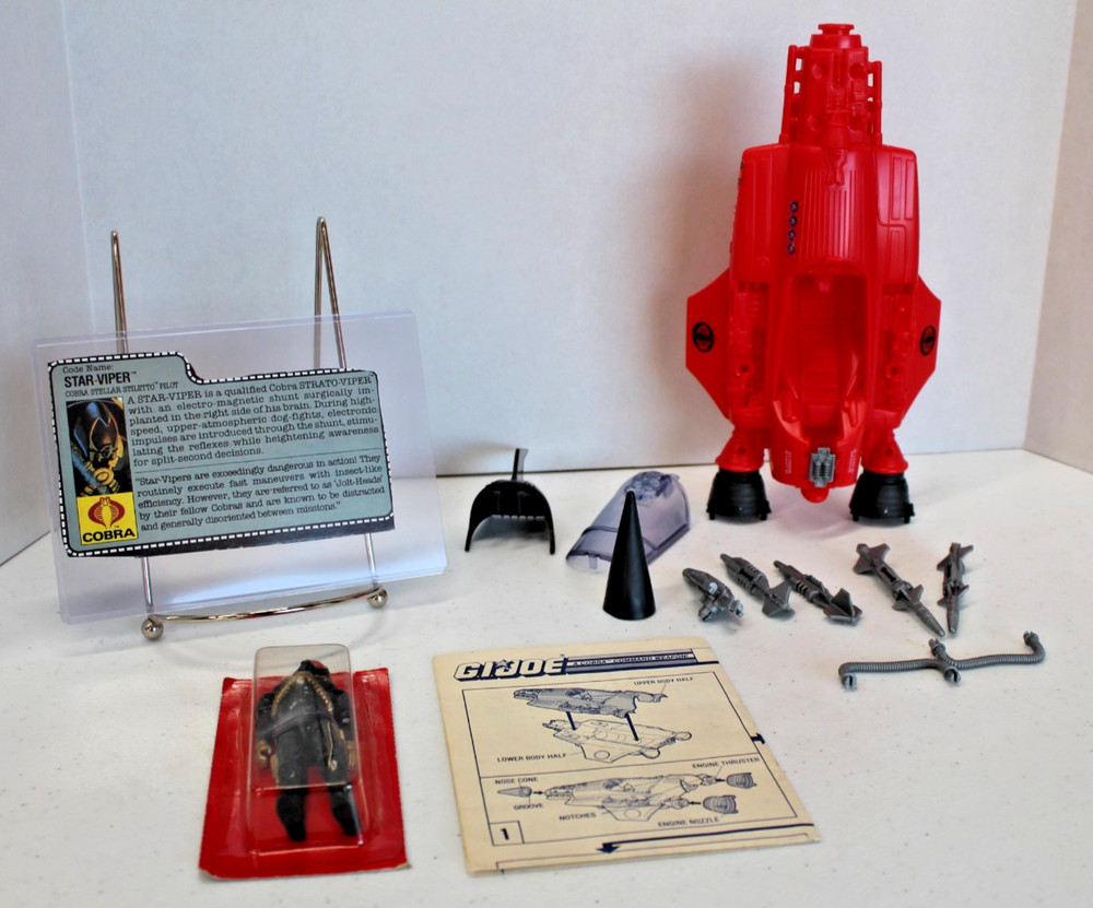 1986 GI Joe Cobra Stellar Stiletto W/Star Viper figure Complete Vintage