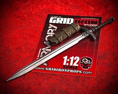1:12 2-Handed Sword w/sheath Weapon For Mythic legions Marvel Legends Gi Joe GA9
