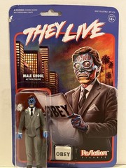 Lot 4 THEY LIVE Male Ghoul Gray Glow in Dark Action Figure ReAction Super 7 Obey