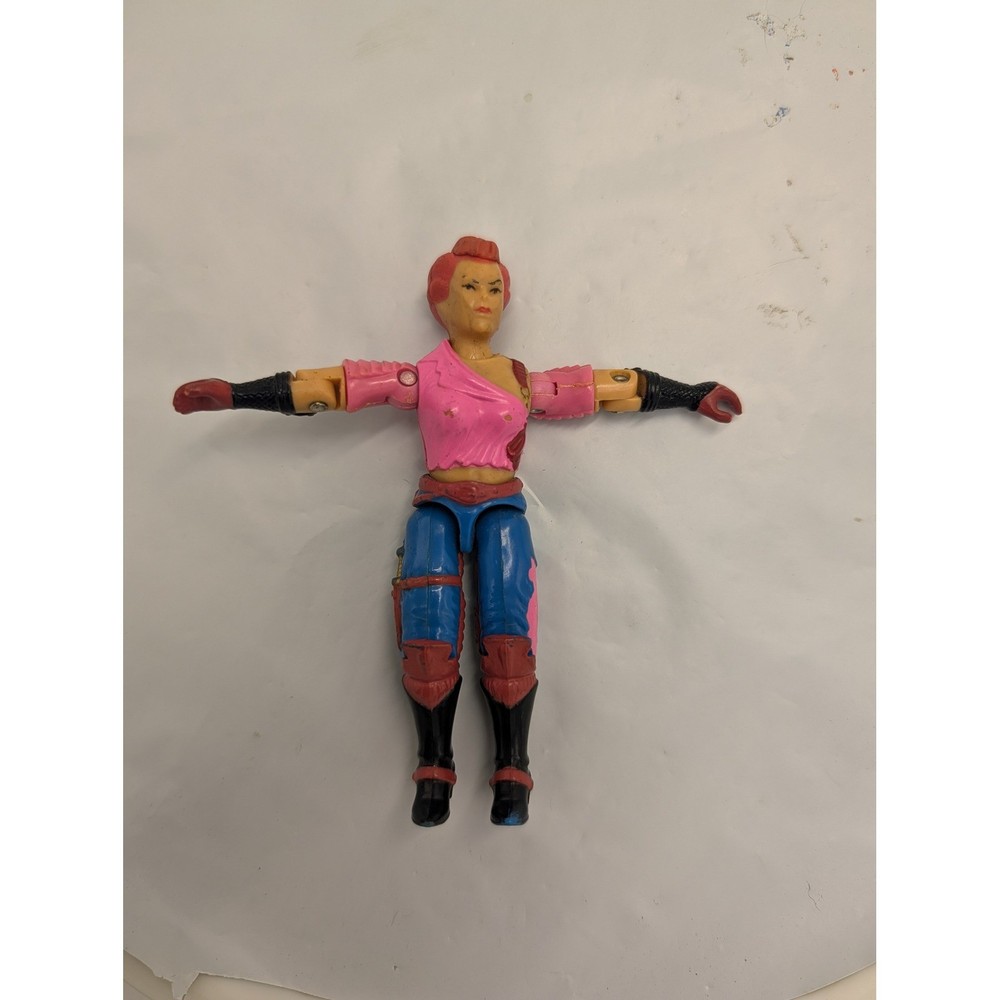 Vintage GI Joe Zarana Action Figure 1986 Dreadnoks Cobra ARAH 3.75″ Pink Hair