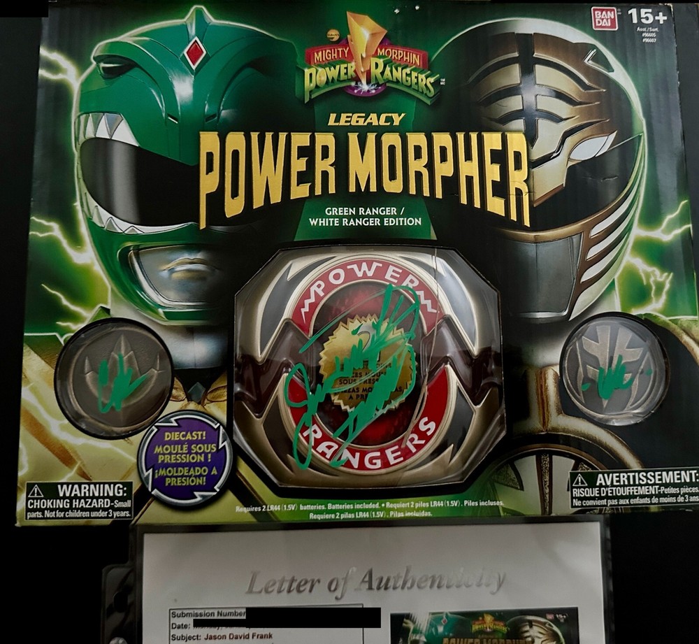 Mighty Morphin Power Rangers Signed Morpher Autographed JDF Jason David Frank