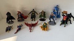 Marvel DC Superhero Action Figure Lot of 12 Batman Loki Vision Hawkeye Robin