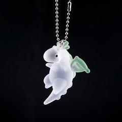 Qualia Clear Baby Dragon Keychain Figure Japan Blind Box 1 Random Gashapon Toy