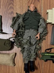US army wearing ghillie suit GI Joe 12″ Vintage 1996 Hasbro